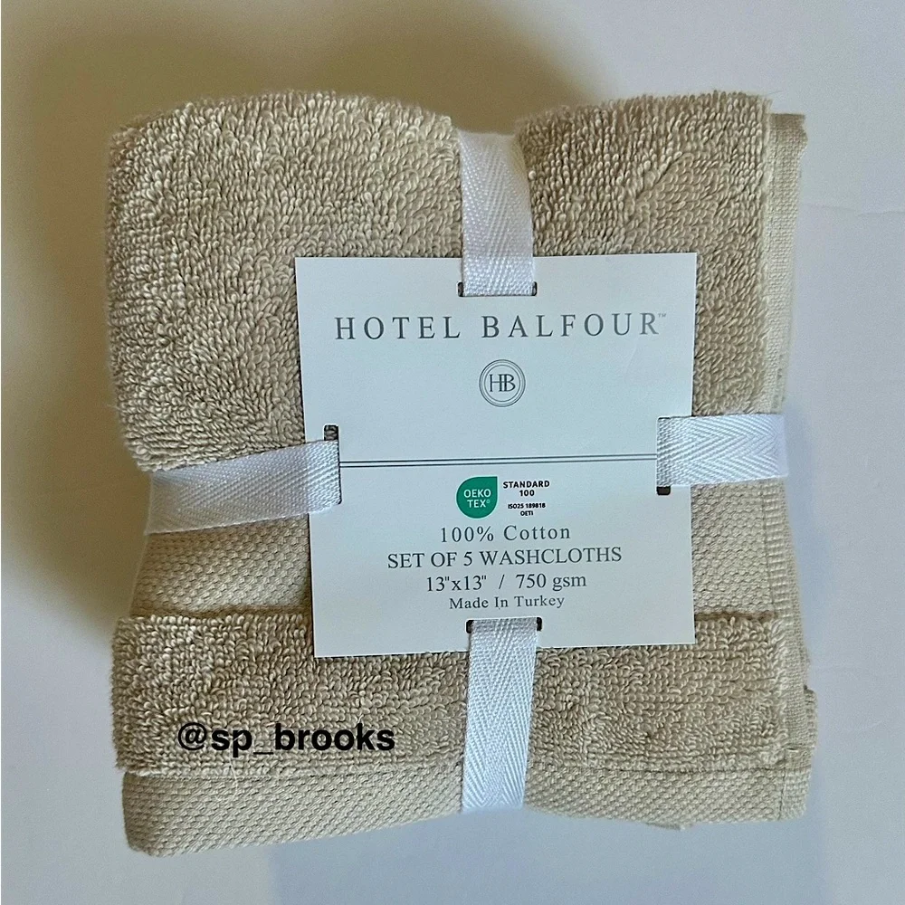 🎁9PC Hotel Balfour Bath Towel Set - Stone - 750 & 805 gsm - Made in Turkey